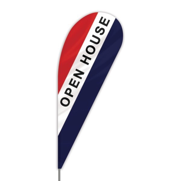 Open House Message Bowflag - Tear Drop